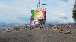 This structure and surrounding rocks are probably Anchorage's favorite spot for graffiti.  But what is it??