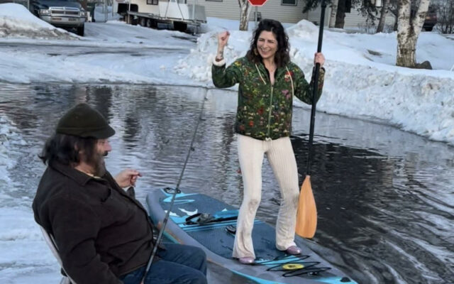 Video: Spring Lets Alaskan’s are Paddling Down The Street